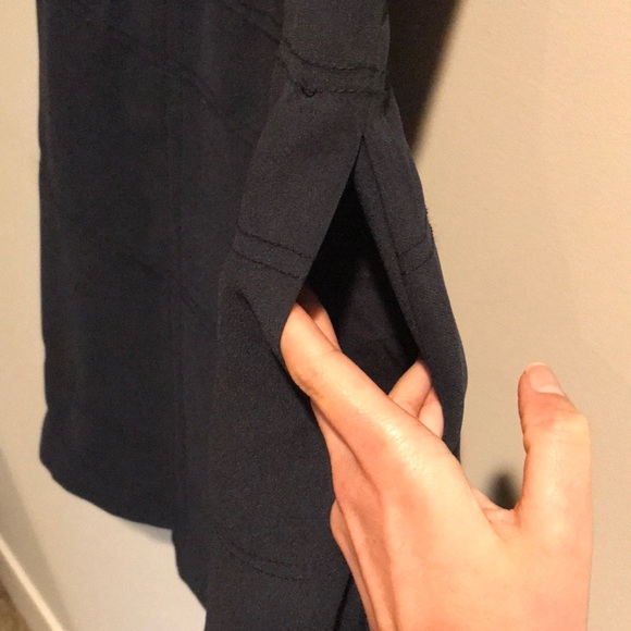 Banana Republic navy flutter sleeve dress - Picture 3 of 7